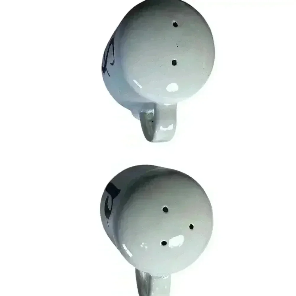 New Tablecraft Enamel Salt & Pepper Shakers, White
